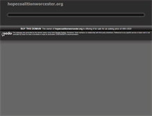 Tablet Screenshot of hopecoalitionworcester.org